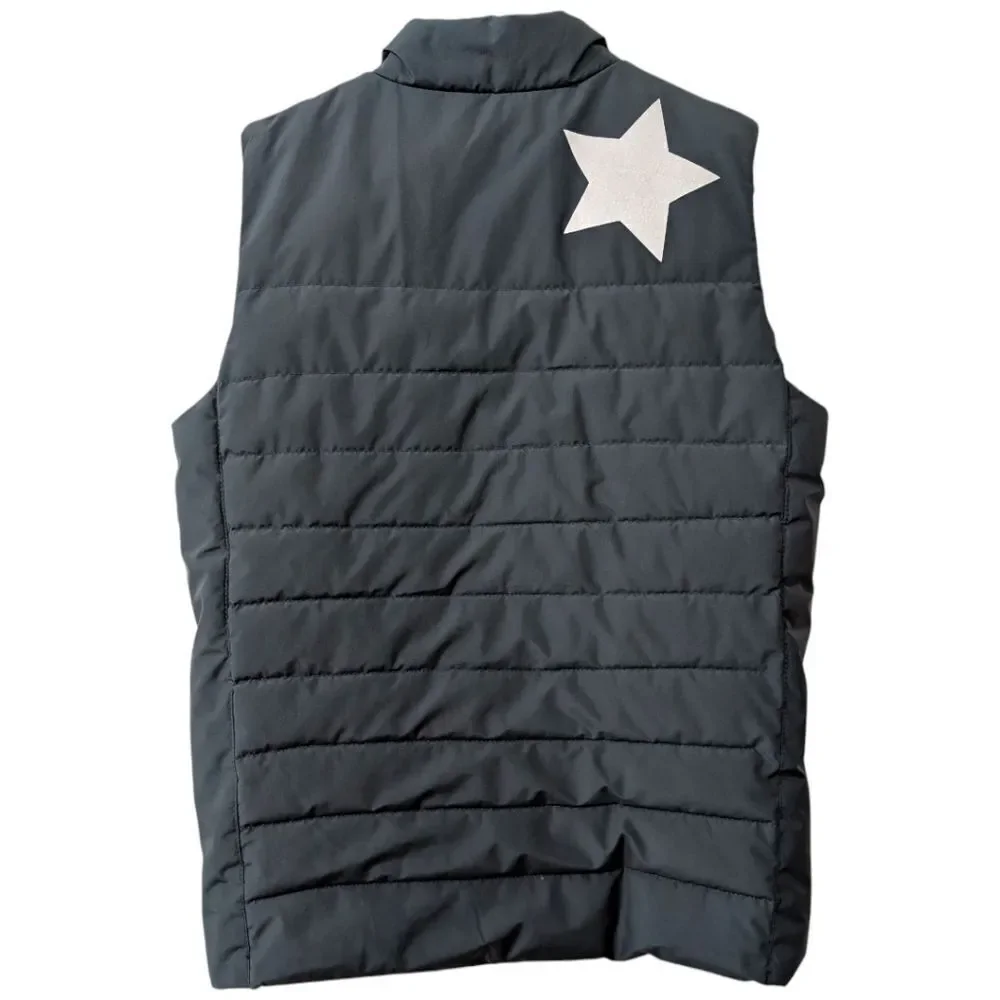 Molo Kids' 11-12 Year Old Dark Green Quilted Puffer Vest Zip Up